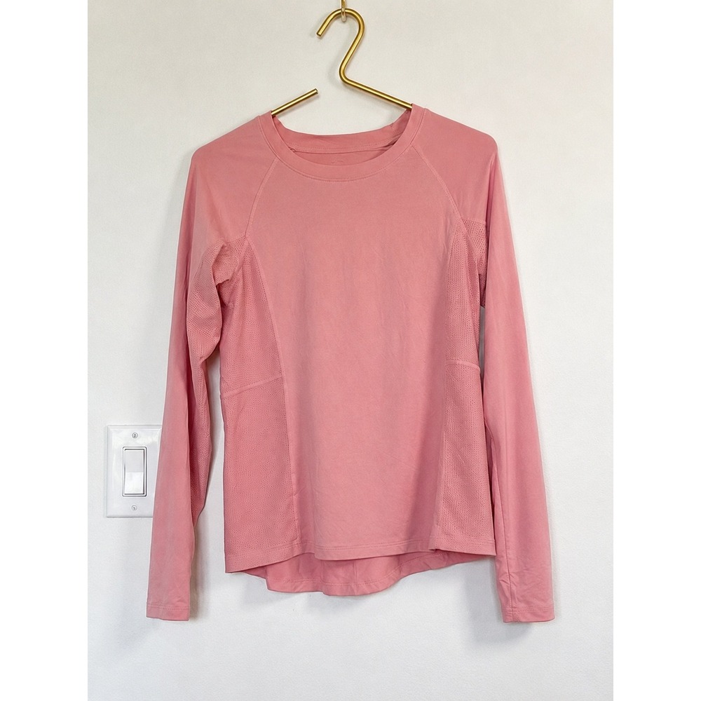 Fila Sport Long Sleeve Top Women M Pink Workout Shirt Running Gym